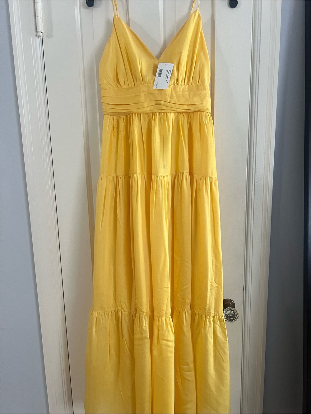 INTERMIX Bright Yellow Tiered Spaghetti-Strap Kids Dress